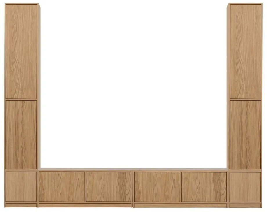 Natúr színű nappali bútor szett tölgyfa dekorral 300x243 cm Modulair – vtwonen