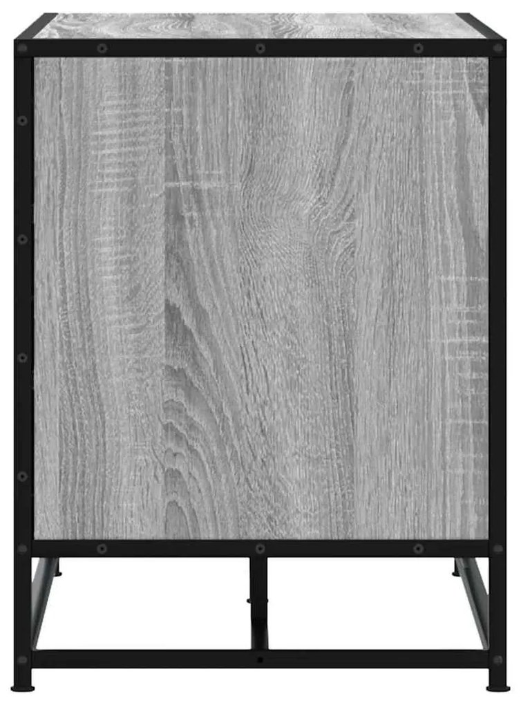 cipőpad szürke Sonoma 80x40x53,5 cm Gépi fa és fém