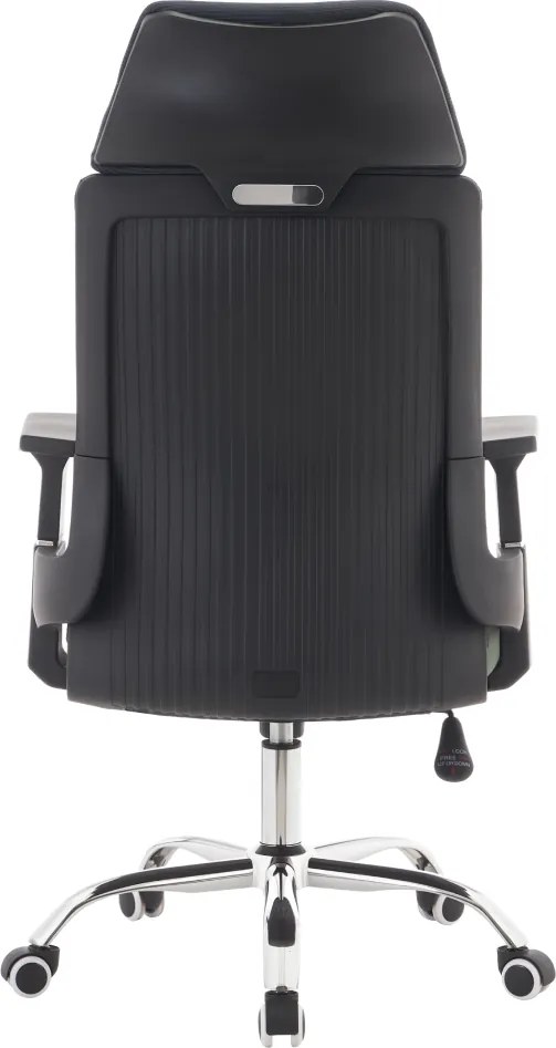 Irodai szék, sötétszürke/zöld/króm, teherbírás 150 kg, HOLGER