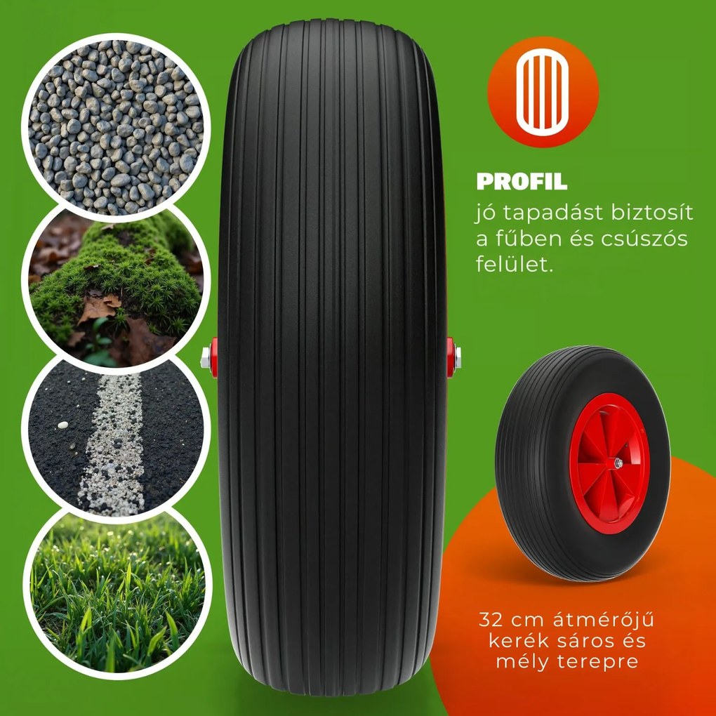 LARRY horganyzott talicska, max. kapacitás 80l/100kg, ezüst/fekete Gardebruk