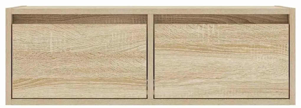 TV szekrény LED világítással sonoma tölgyfa 75x35,5x25 cm
