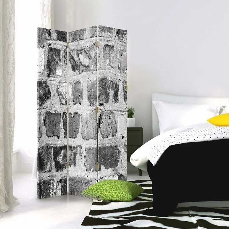Gario Paraván Téglafal szürke színben Méret: 180 x 170 cm, Kivitelezés: Klasszikus paraván