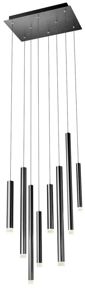 Redo 01-2048 - LED Csillár zsinóron MADISON 8xLED/4W/230V fekete