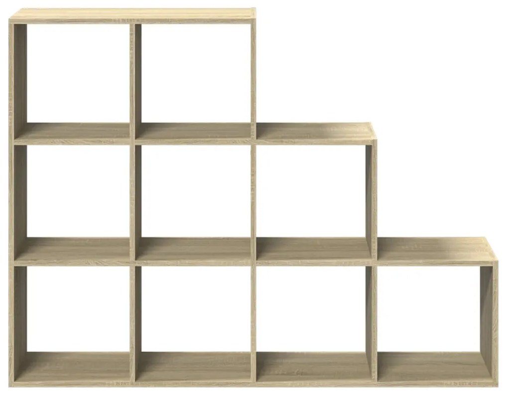 3 szintes sonoma tölgy elválasztó könyvespolc 137,5x29x103,5 cm