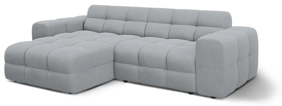 Szürke sarokkanapé (bal oldali-heverő résszel) Kendal – Micadoni