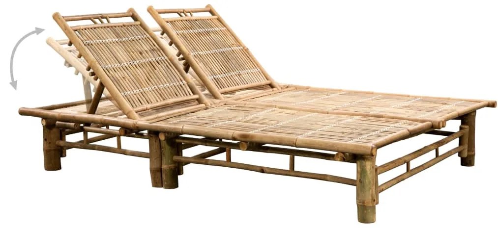 Kétszemélyes bambusz napozóágy párnákkal