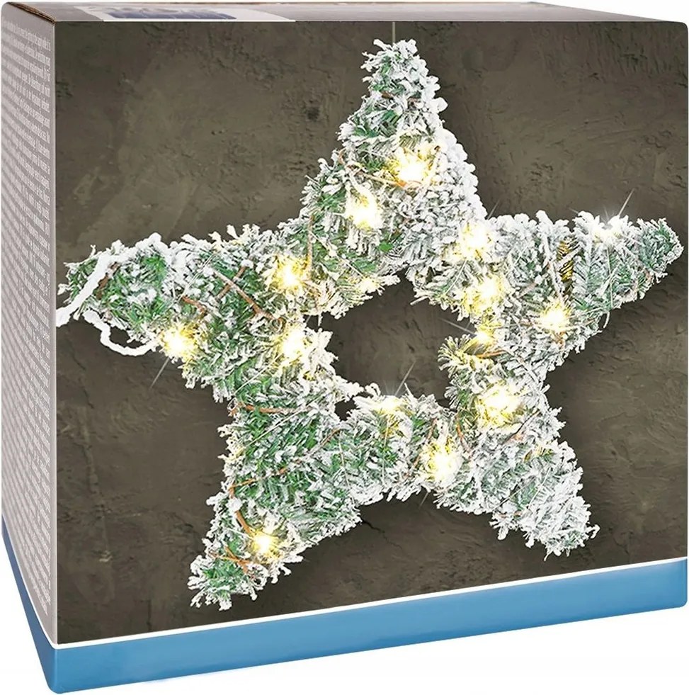 Világító Csillag 40 Led Karácsonyi Dekoráció Álló Ablakdísz 58 CM
