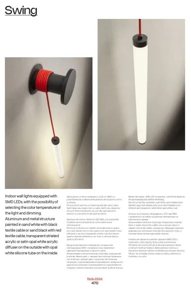 Redo 01-3361 - Dimmelhető SWING LED fali lámpa LED/9W/230V 3000/4000K CRI 90 fehér