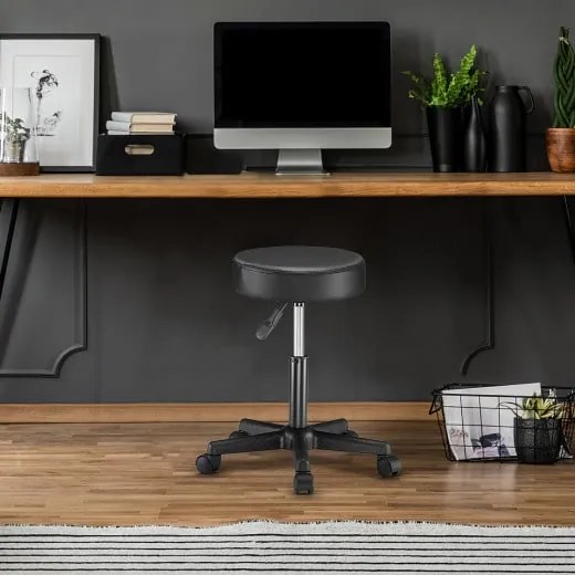 Casaria® Gurulós puff - fekete
