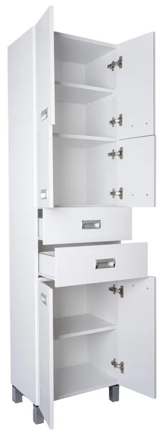 Viva SZQUARE fürdőszobai ÁLLÓSZEKRÉNY 192 magas - POLCOS - 50 x 35 x 192 cm