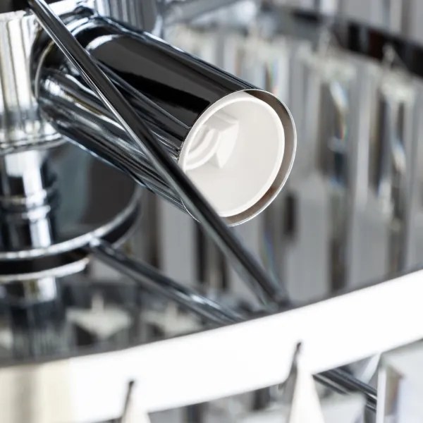 Brilagi - LED Kristály csillár láncon MOZART 5xE14/40W/230V fényezett króm