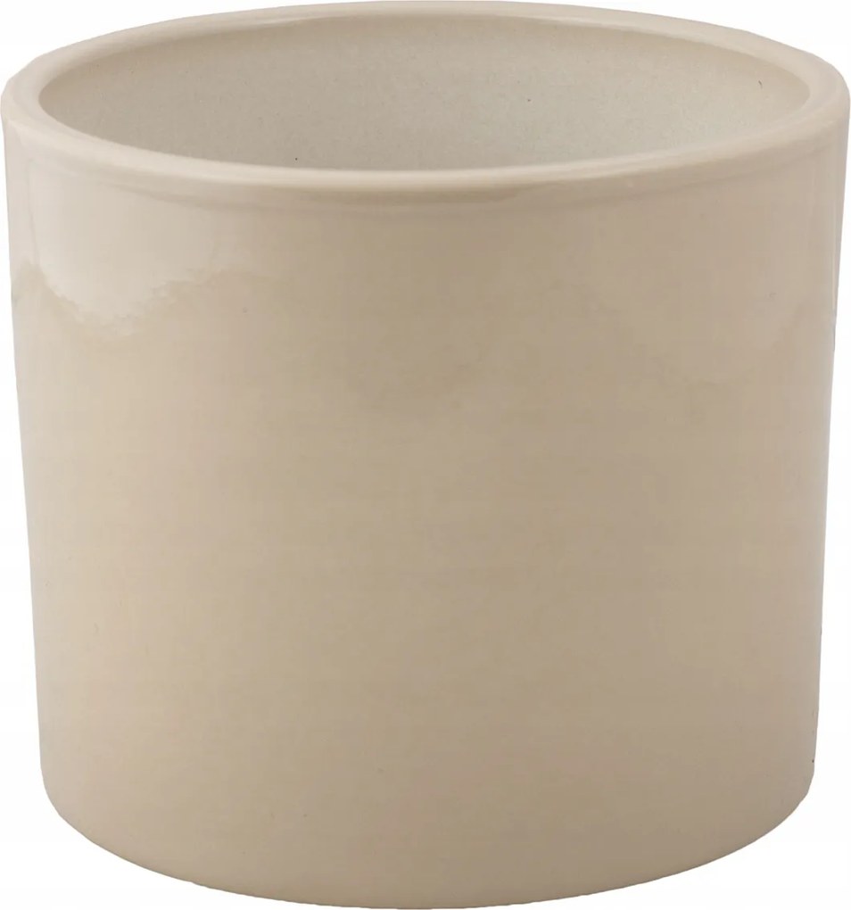 Maria kerámia virágtartó bézs átm. 14cm