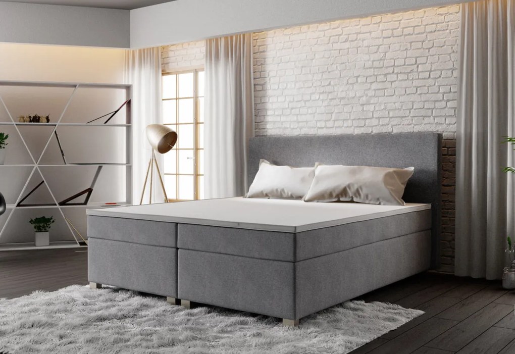ISLAND Boxspring kárpitozott ágy - cosmic100 / 140x200 / felső matraccal