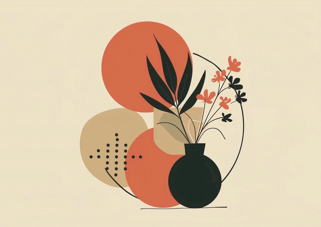 Poszter 84x59,5cm Váza virágokkal