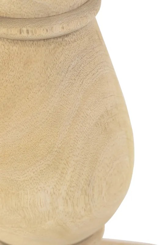 Rusztikus asztali lámpa árnyékoló nélkül, természetes fa - Catnip