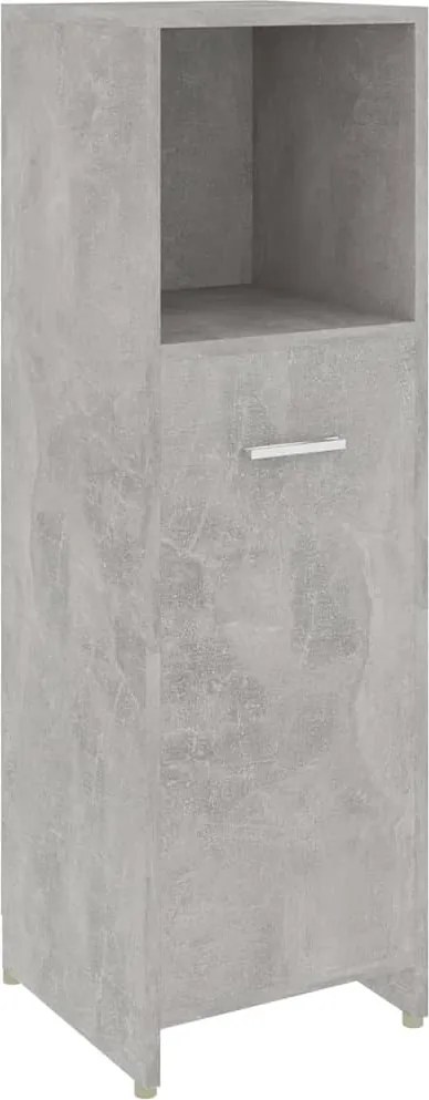 vidaXL betonszürke szerelt fa fürdőszobaszekrény 30 x 30 x 95 cm