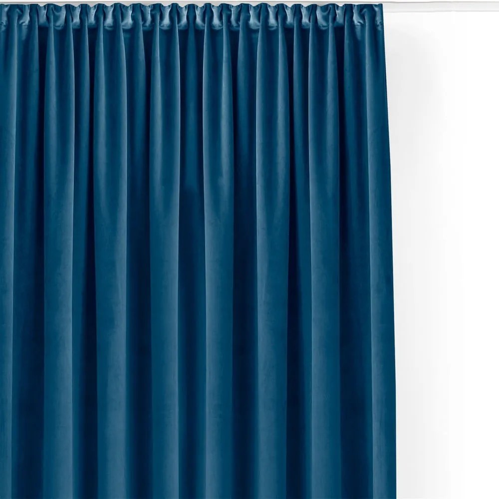 Kék bársony dimout (részleges sötétítő) függöny 530x225 cm Velto – Filumi