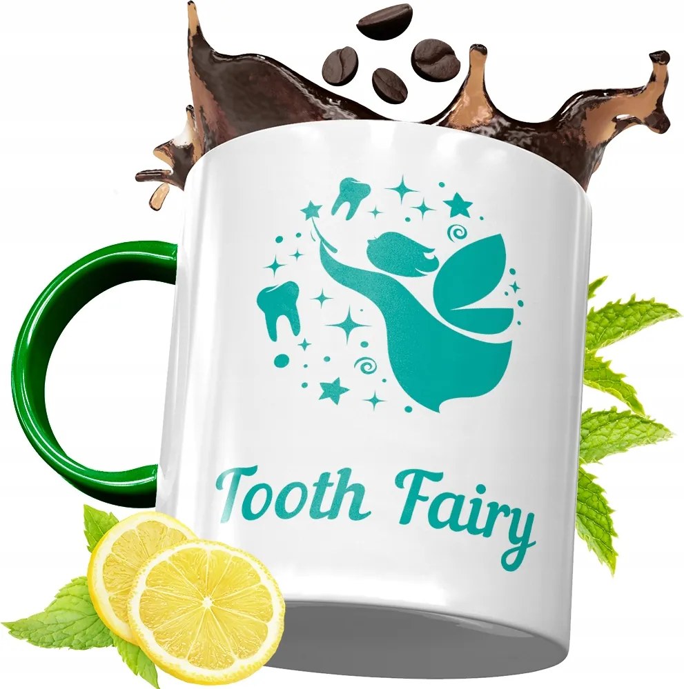 Zöld Bögre Fogorvosnak Ajándékba, fényképes nyomattal