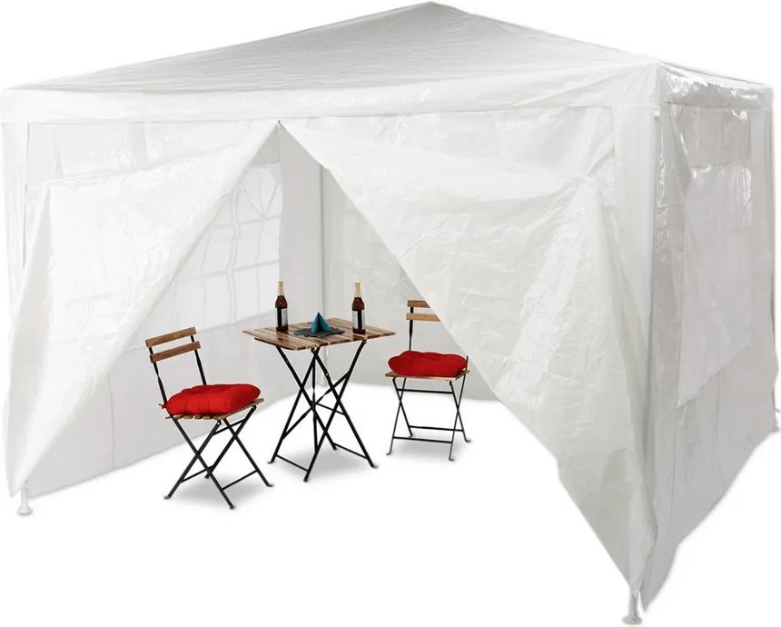 Kerti partisátor, fehér, 3x3 m, TEKNO TYP 1