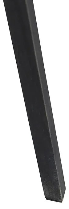 Háromlábú fekete lámpa vászon búrával bézs színben 45 cm - Tripod Classic