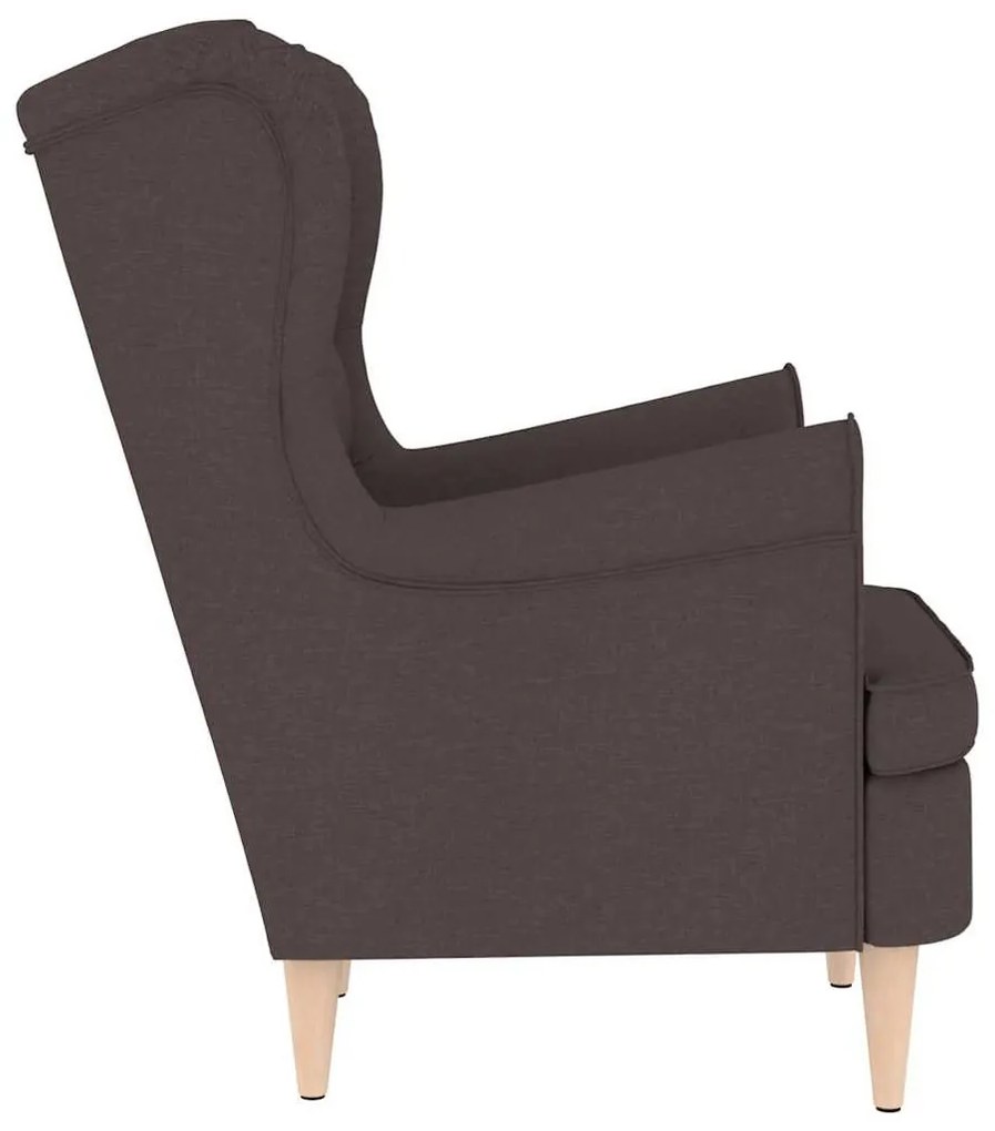 sötétbarna szövetfotel 74 x 84 x 100 cm