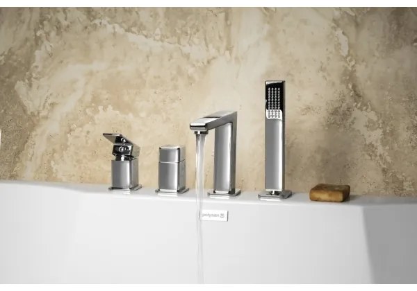 Sapho - TURSI 4-lyukú kádcsaptelep, fényes króm