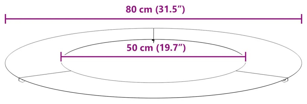 Fehér Fém Virágcserép Fehér Fém 80 cm átmérő
