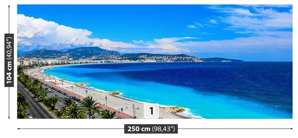Fotótapéta Beach Nizza Franciaország 104x70 cm
