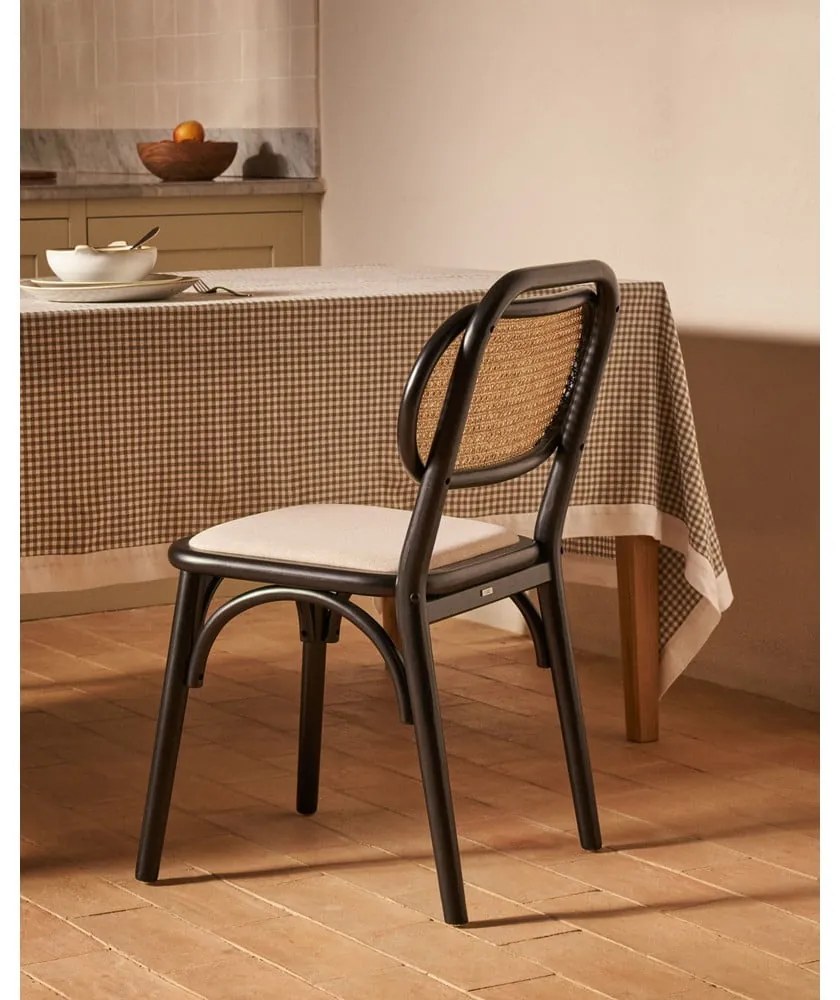 Fekete-bézs étkezőszék Doriane – Kave Home