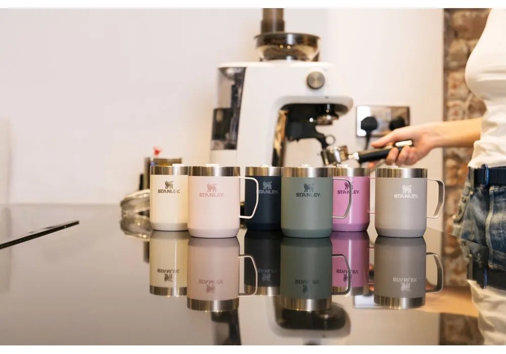 Világos rózsaszín rozsdamentes acél termobögre 230 ml Stay-Hot Camp Mug Rose Quartz – Stanley