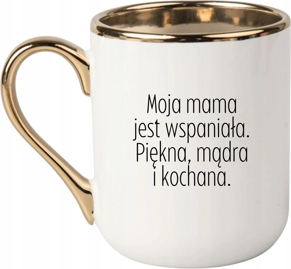 Bögre Fehér Arany Ajándék Vicces Anyák Napja Anyukám Csodálatos