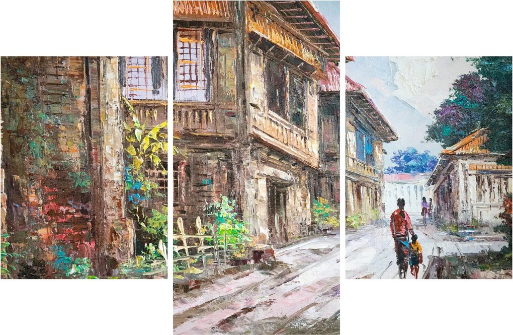 Fülöp-szigeteki falu képe, Ázsia (90x60 cm)