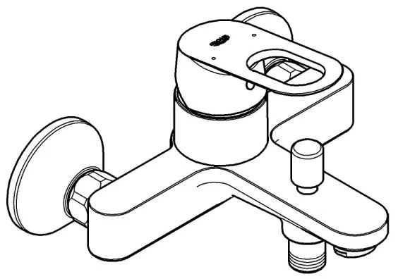 GROHE 23341000 - BAULOOP kádcsaptelep DN 15 fényes króm
