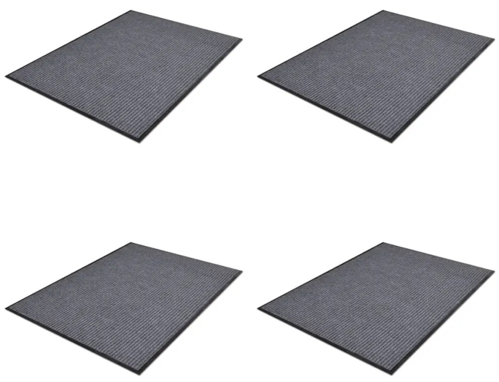 4 db szürke PVC lábtörlő 90 x 60 cm