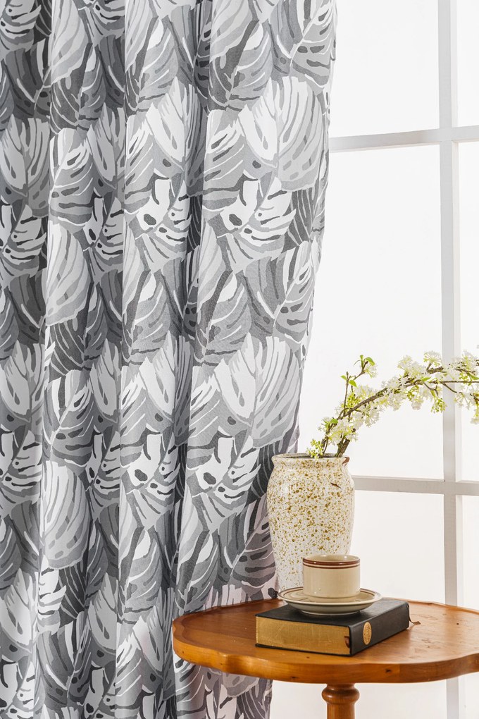 FLOCUS mintás dizájnfüggöny 140x270 cm Felfüggesztés: Hullámos sínszalag