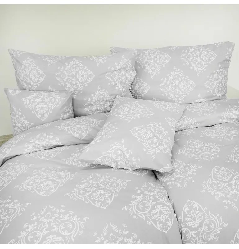 EMI Atén szürke flanel ágyneműhuzat, A kibővített egyszemélyes ágy szett tartalma: 1x 140x220 + 1x 70x90