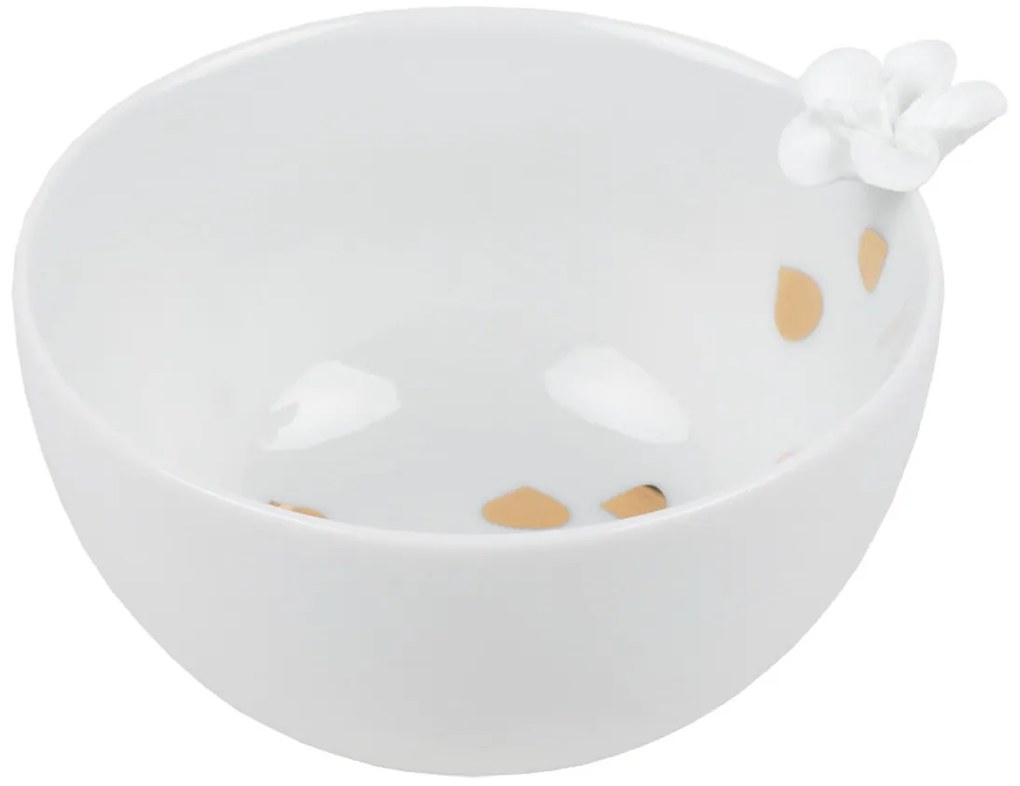 Fehér porcelán tál FLOWER