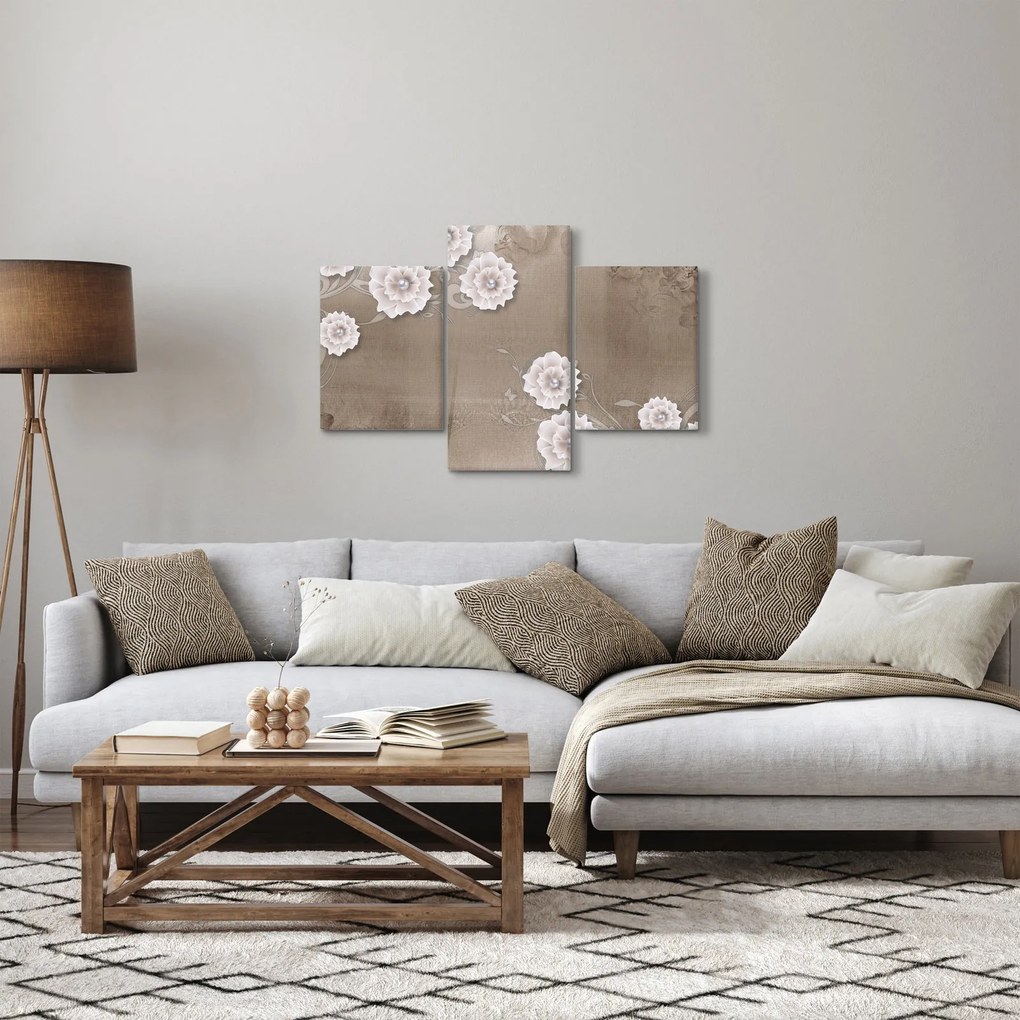 Kép - drapéria virágokkal (90x60 cm)