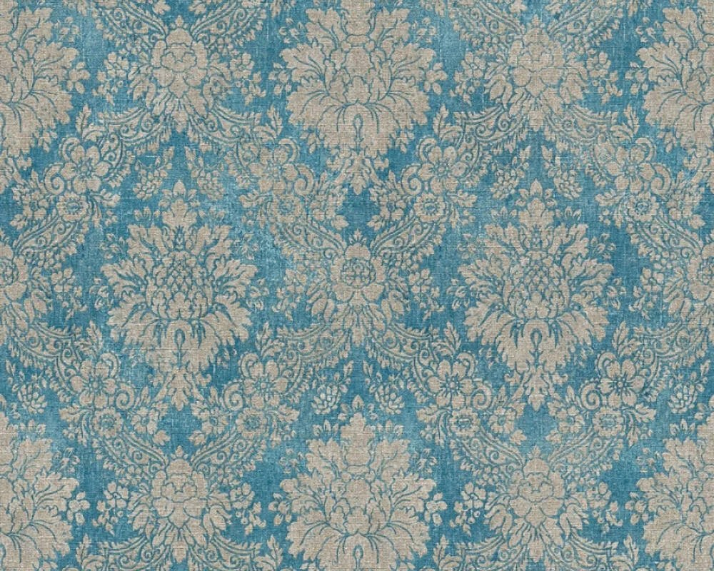 Tapéta Glamour Díszek Türkiz Taupe Tapéta Utánzat Szövet