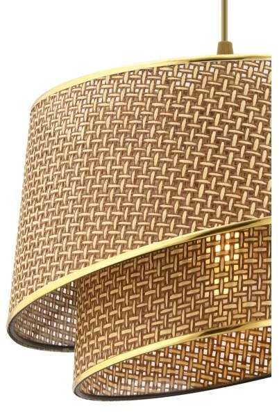 BARETTE kábelcsillár 1xE27/60W/230V barna/arany