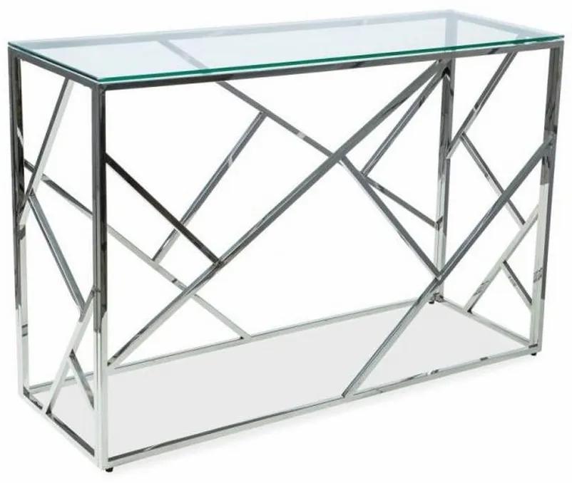 ESCADA C bár asztal, 78x40x120, üveg/króm