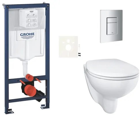 Fali WC-garnitúra világos falra / falra szerelhető GROHE Bau Ceramic SIKOGRSBAUSCP00