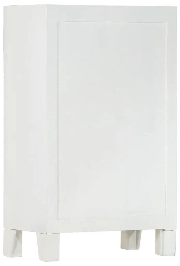 fehér tömör akácfa tálalószekrény 55x30x90 cm