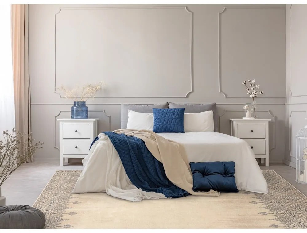 Bézs gyapjú szőnyeg 133x180 cm Decori – Agnella