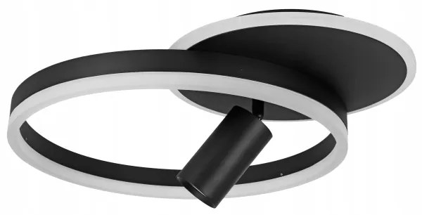 LED mennyezeti lámpatest LED/38W/230V + 1xGU10/30W fekete