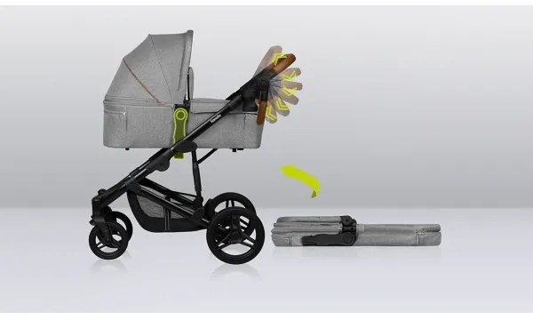 Lionelo - MARI TOUR kombinált 2 az 1-ben babakocsi Grey Stone