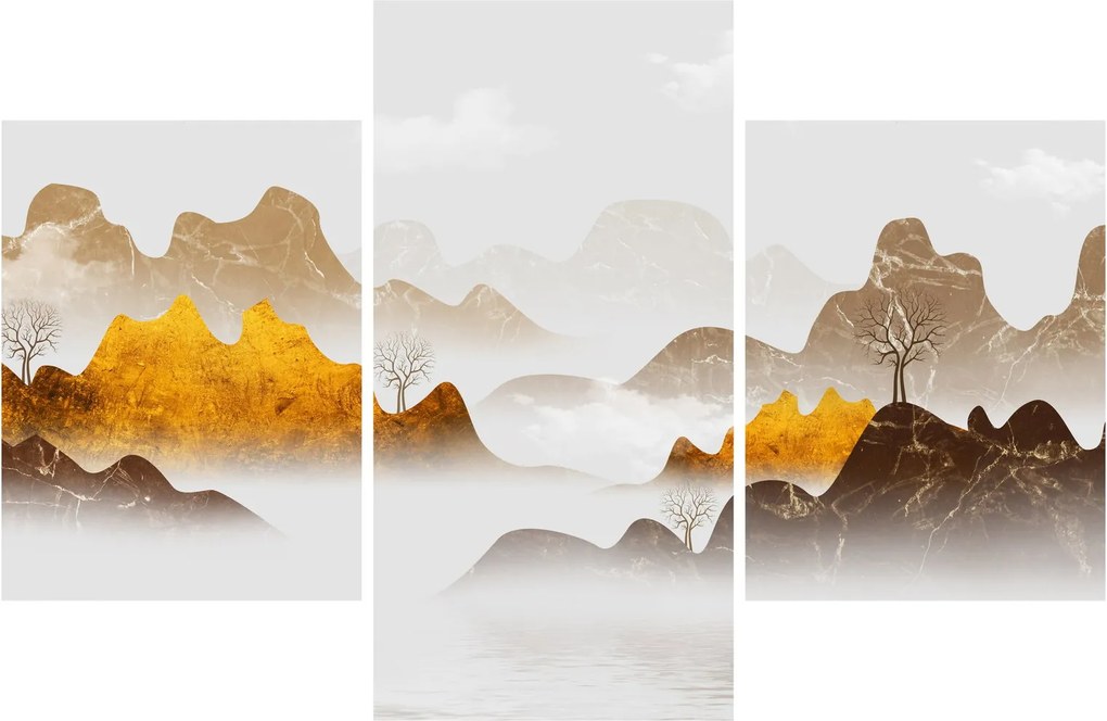 Kép - Hegyek a ködben (90x60 cm)