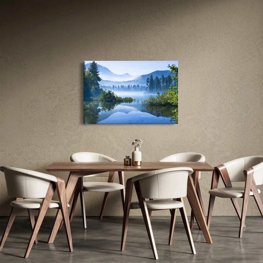 Egy hegyi tó képe (90x60 cm)