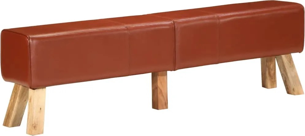vidaXL barna valódi bőr tornapad 160 cm