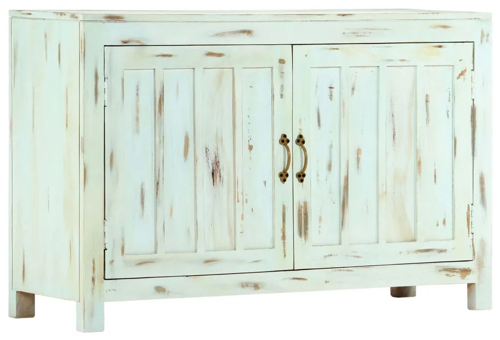 világoskék tömör mangófa tálalószekrény 110 x 35 x 70 cm